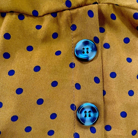 CRAVE FAME BY ALMOST FAMOUS Lantern Sleeve Polka Dot Peplum Top Sz. S - NWT - Picture 4 of 6